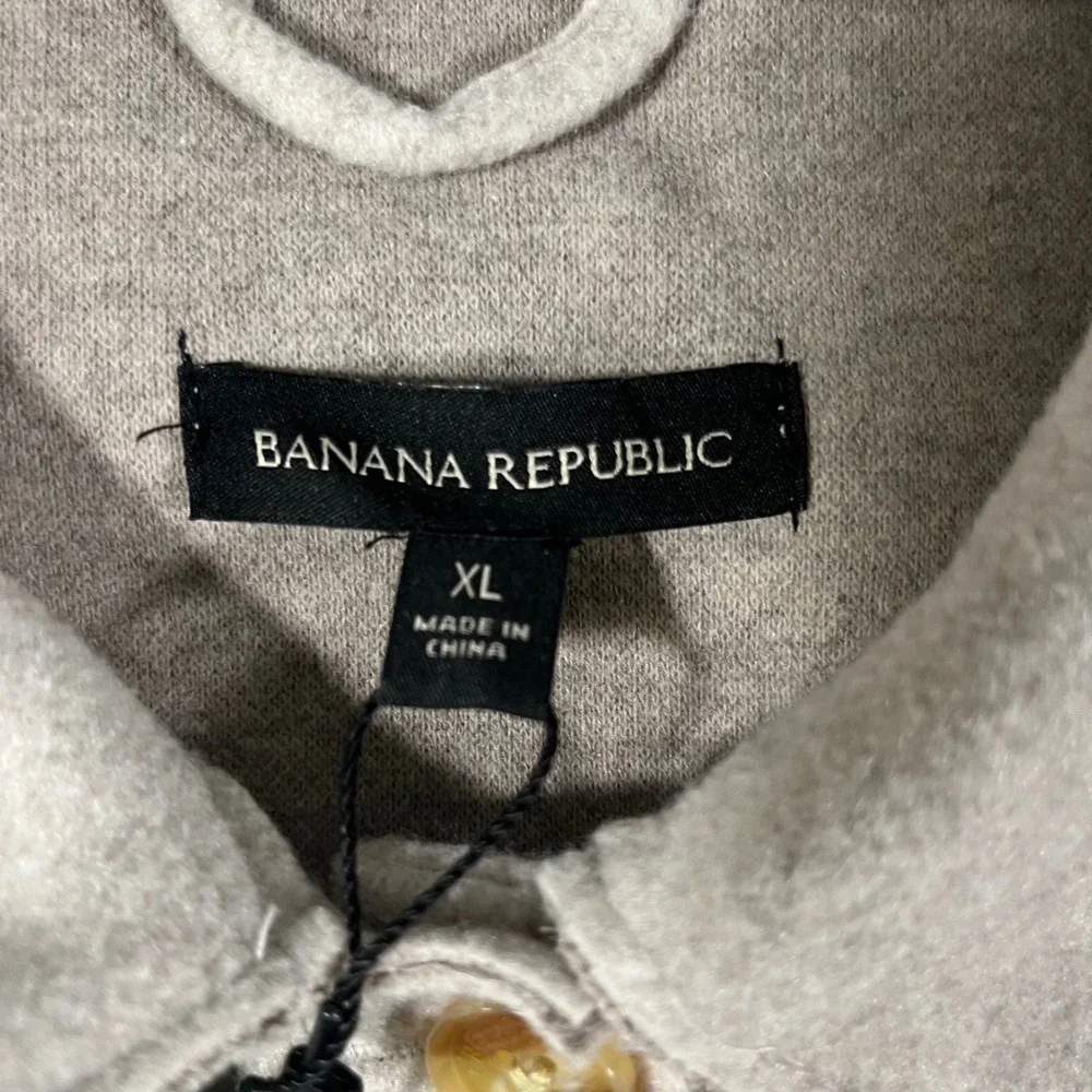 Banana Republic ladies' Utility Shacket Jacket 4 pocket sand‎ Button Front XL - Picture 11 of 12